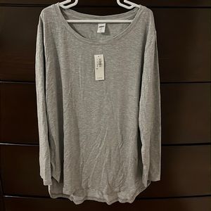 Light gray long sleeve top